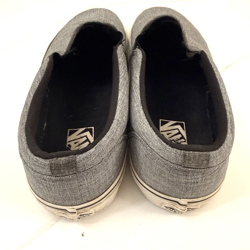 Vans Asher Deluxe Skate Shoes Mens 11.5 Gray Slip-On Comfort Textile - Picture 4 of 8